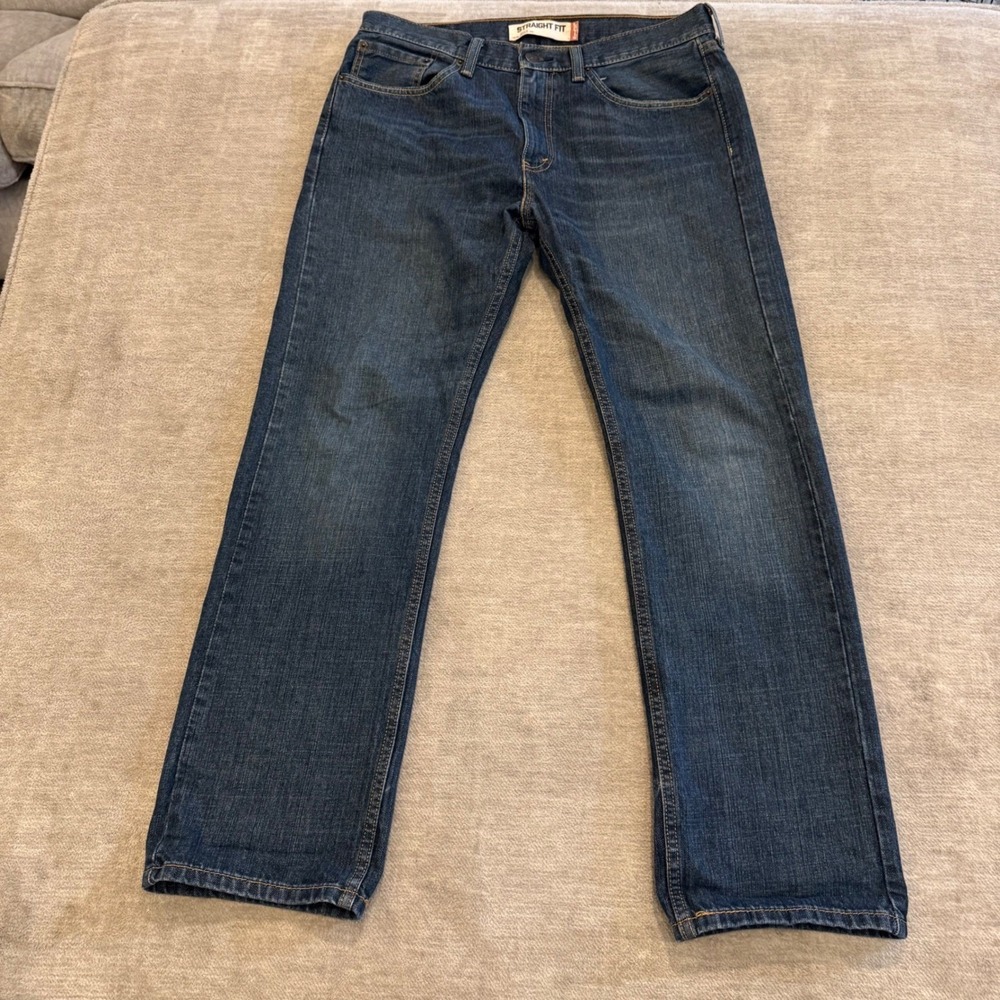 Levi Strauss 505 Straight Fit Mens Jeans‎ Dark Wash Size 32 x 30